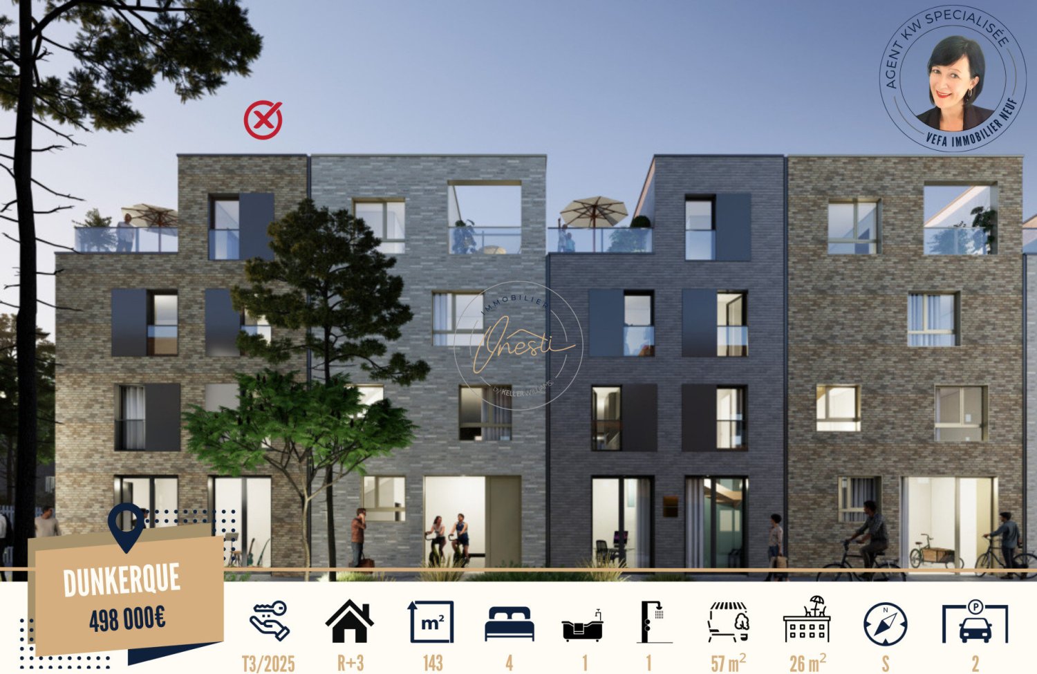 Moradia em banda T4 em Dunkerque, France N.º 208934