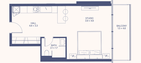 Studio à Al Marjan Island, UAE No. 121683 5