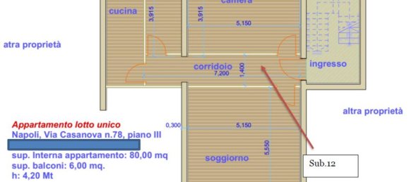 3 rooms Apartment in Naples, Italy No. 12515 14