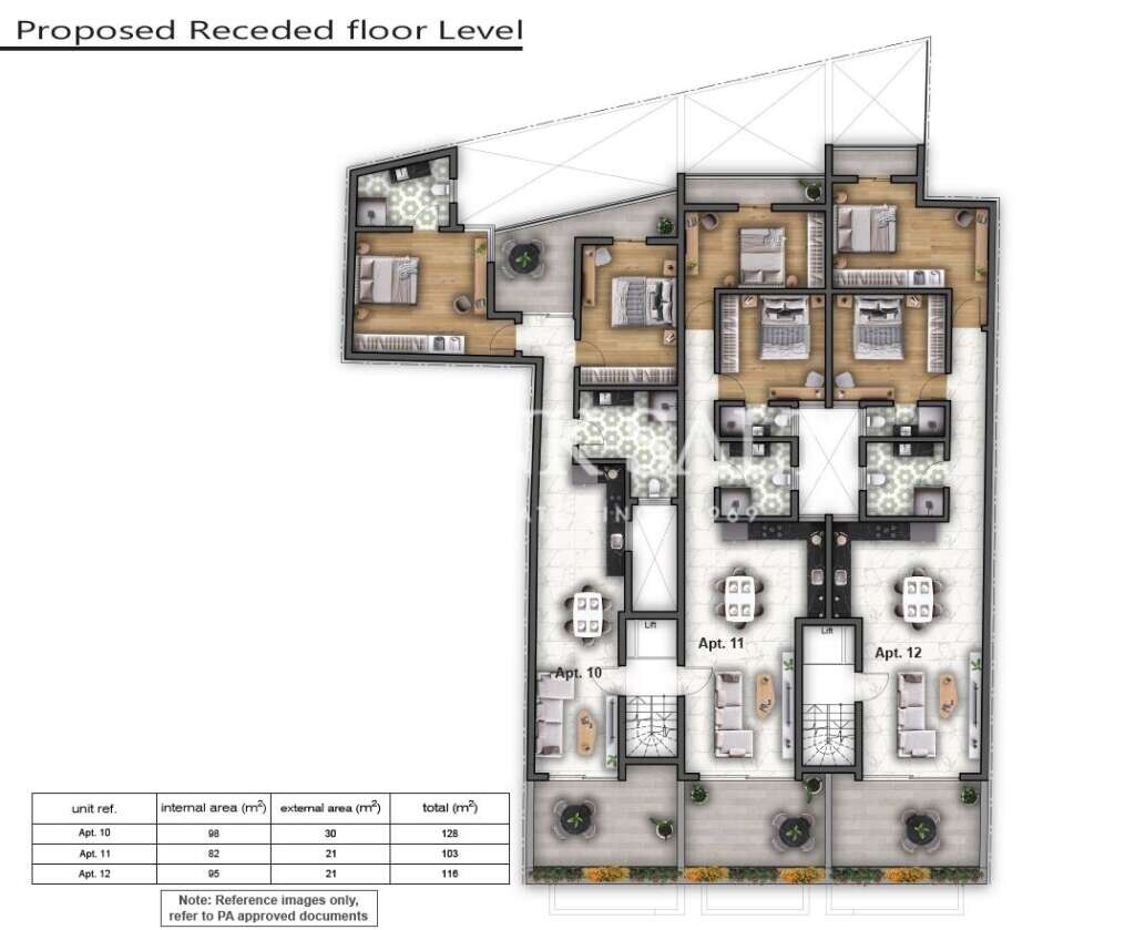 2 Schlafzimmer Penthouse in Birkirkara, Malta, Nr. 1589