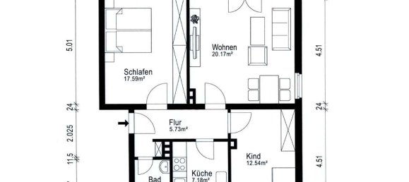 2 chambres Appartement à Hagen, Germany No. 74951 12