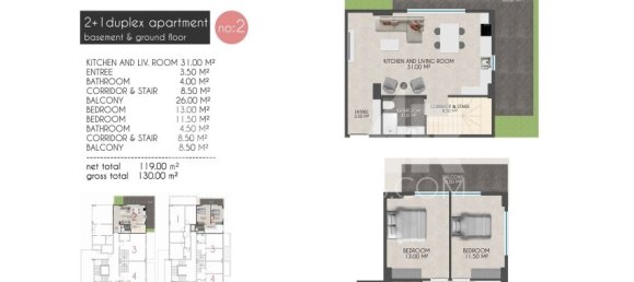 Wohnung 2+1 in Alanya, Turkey, Nr. 14459 11