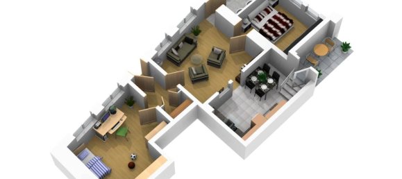 Квартира с 3 комнатами в Штутгарт, Германия № 110766 9