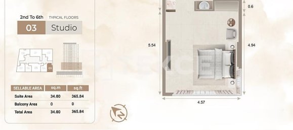 2 bedrooms Apartment for sale in Dubai Sports City, Dubai, UAE № 210117 28