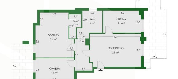 3 rooms Apartment in Bari, Italy No. 34368 10