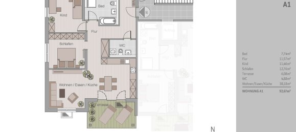 2 Schlafzimmer Wohnung in Straubing, Germany, Nr. 114613 4