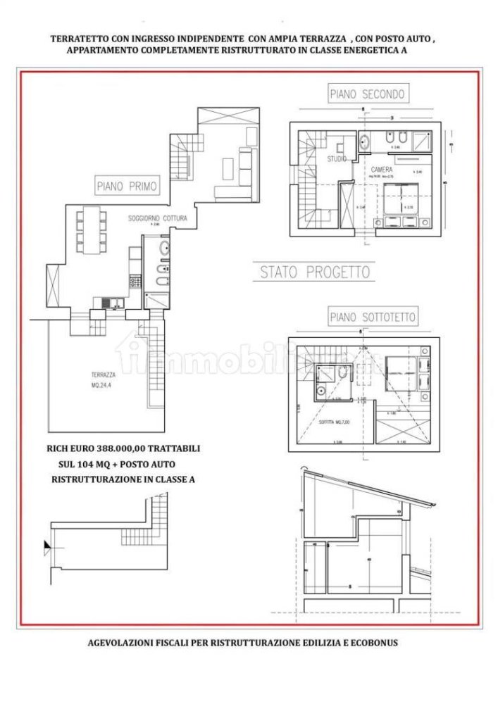 3 bedrooms Apartment in Florence, Italy No. 35528