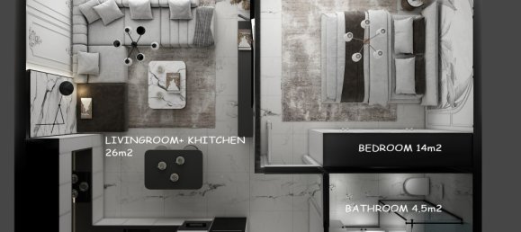 Wohnung 1+1 in Alanya, Turkey, Nr. 14953 15