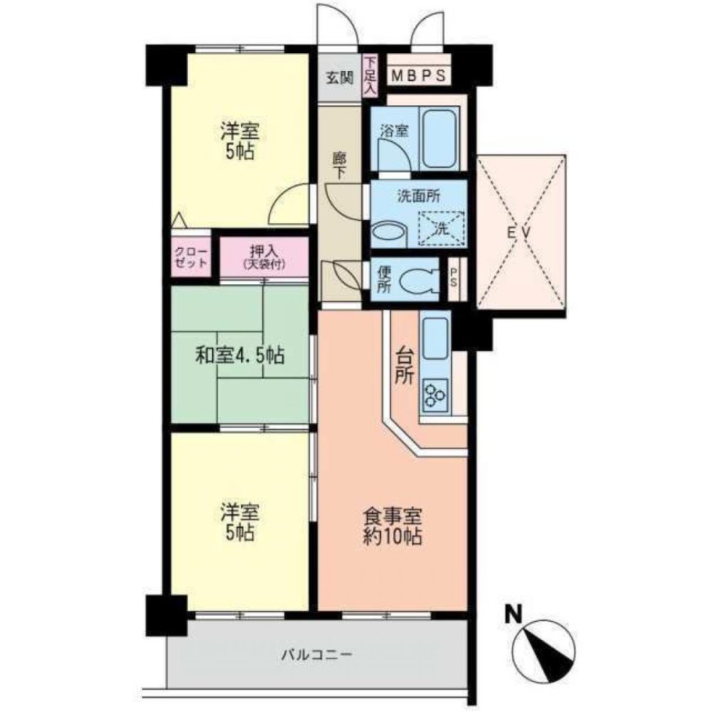 Квартира с 3 спальнями в Сайтама, Япония № 1485