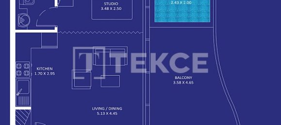 Квартира с 1 спальней в Дубай, ОАЭ № 65693 19