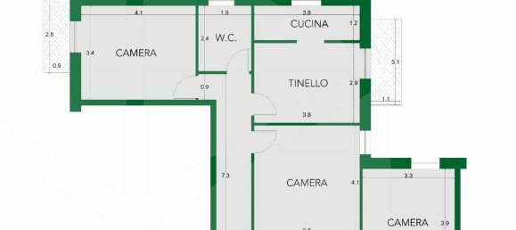 Apartamento de 4 divisões em Casalecchio di Reno, Italy N.º 17549 26