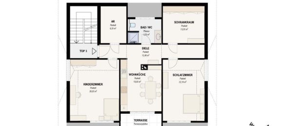 3 rooms Apartment in Pasching, Austria No. 252258 14