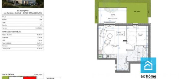 1 Schlafzimmer Wohnung in Strasbourg, France, Nr. 75841 2