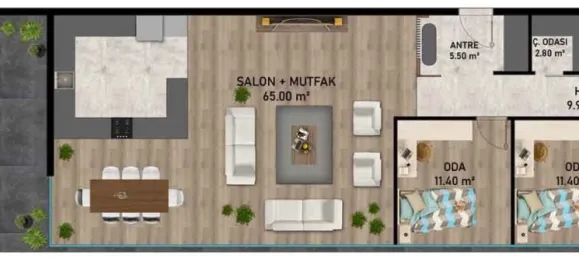 Apartamento 4+1 em Aksu, Turkey N.º 32824 12