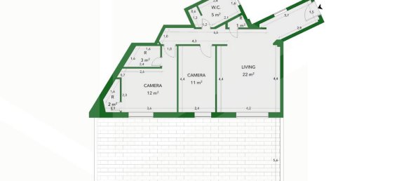 3 rooms Apartment in Rome, Italy No. 34021 2