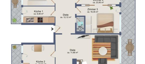 5 Schlafzimmer Penthouse in Wandsbek, Germany, Nr. 76297 30