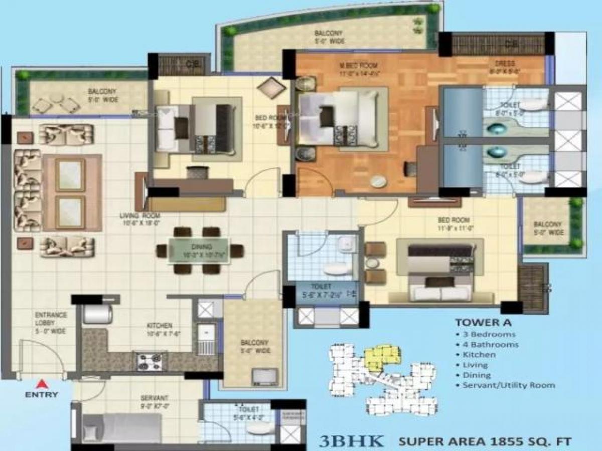 3 bedrooms House in Noida, India No. 67023