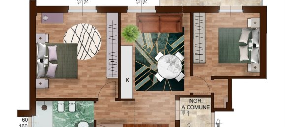 3-Zimmer Wohnung in Florence, Italy, Nr. 291032 2