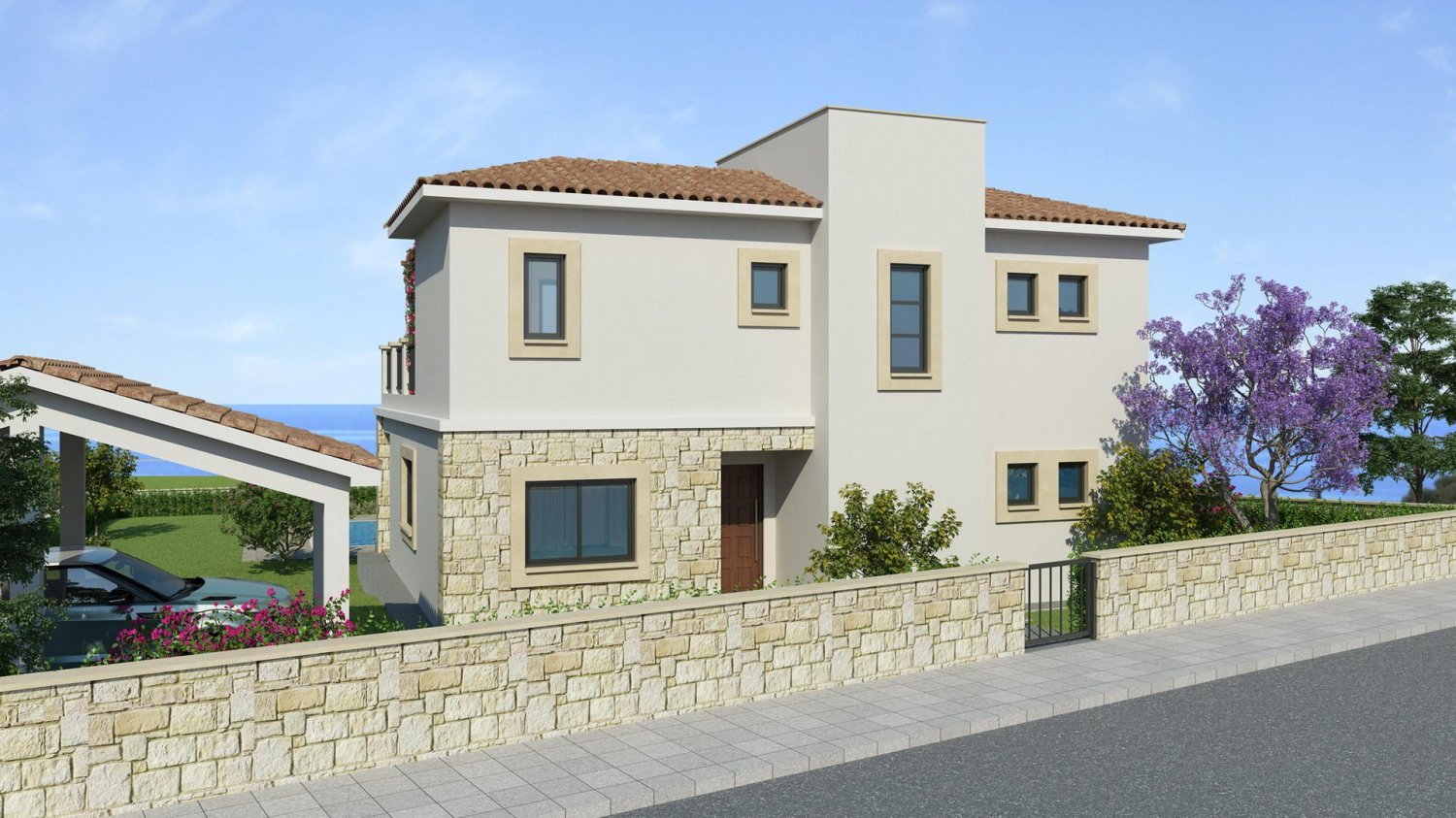 Villa T4 em Peyia Coastal Villas, Pegeia, Cyprus N.º 17394