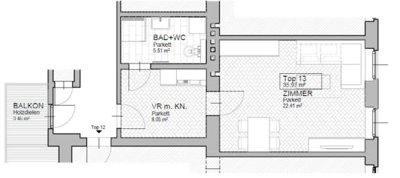 Студия в Рудольфсхайм-Фунфхаус, Австрия № 46604 12