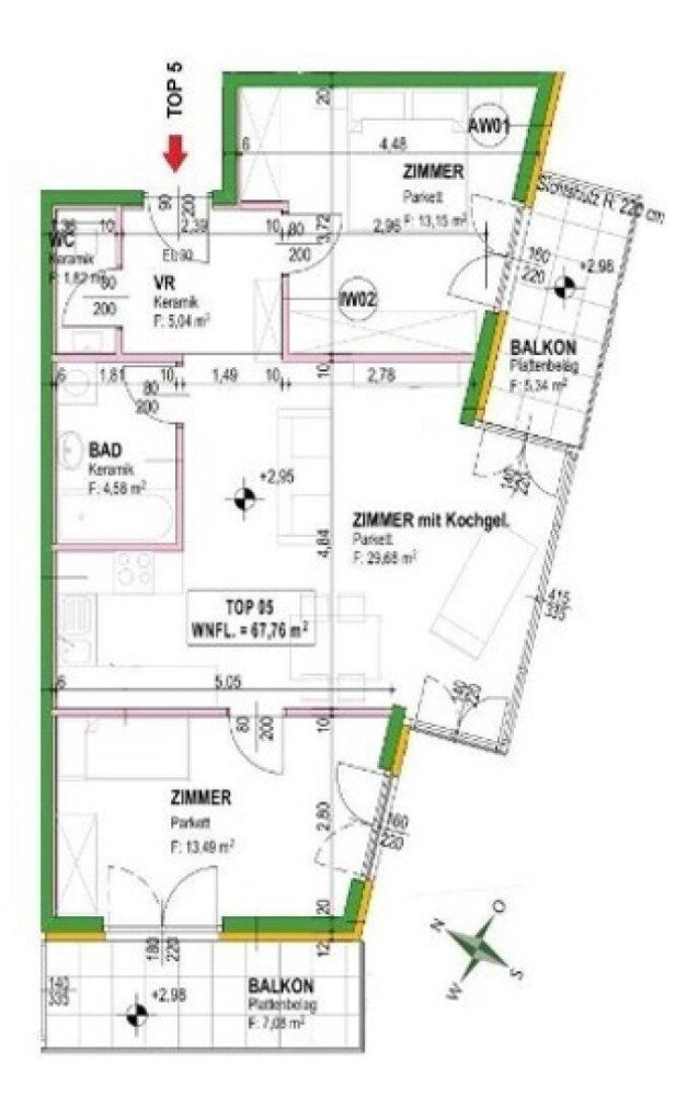 3غرفة شقة في Vienna, Austria رقم 254859