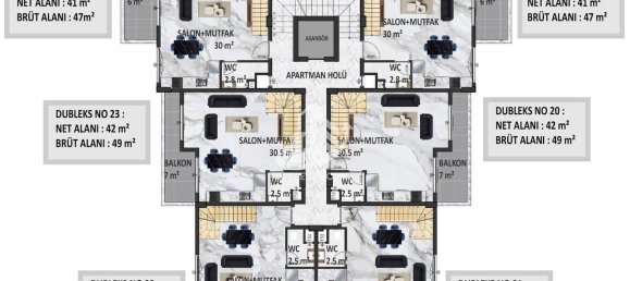Wohnung 1+1 in Oba, Turkey, Nr. 6075 29