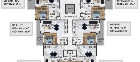 Wohnung 1+1 in Oba, Turkey, Nr. 6075 28