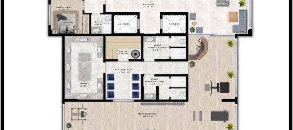 2 rooms Penthouse in Kargicak, Turkey No. 9835 7