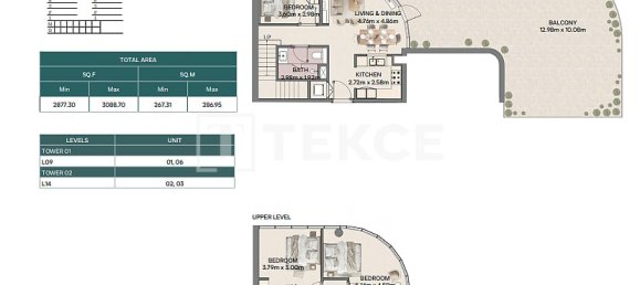 3 dormitorios dúplex en venta en Ras Al Khaimah, UAE № 201089 19
