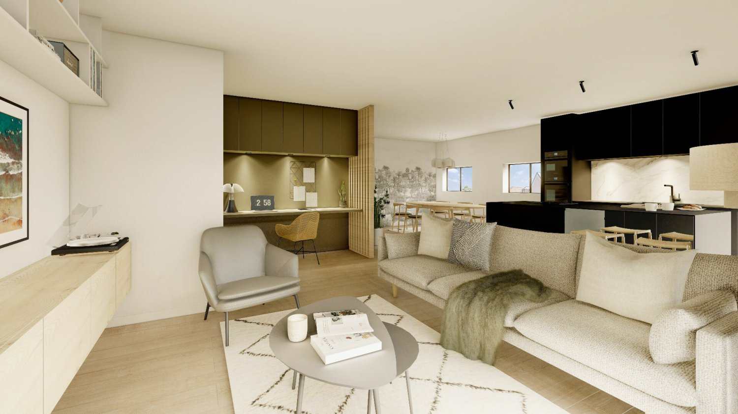 Квартира с 3 спальнями в Илькирш-Граффенштаден, Франция № 92582