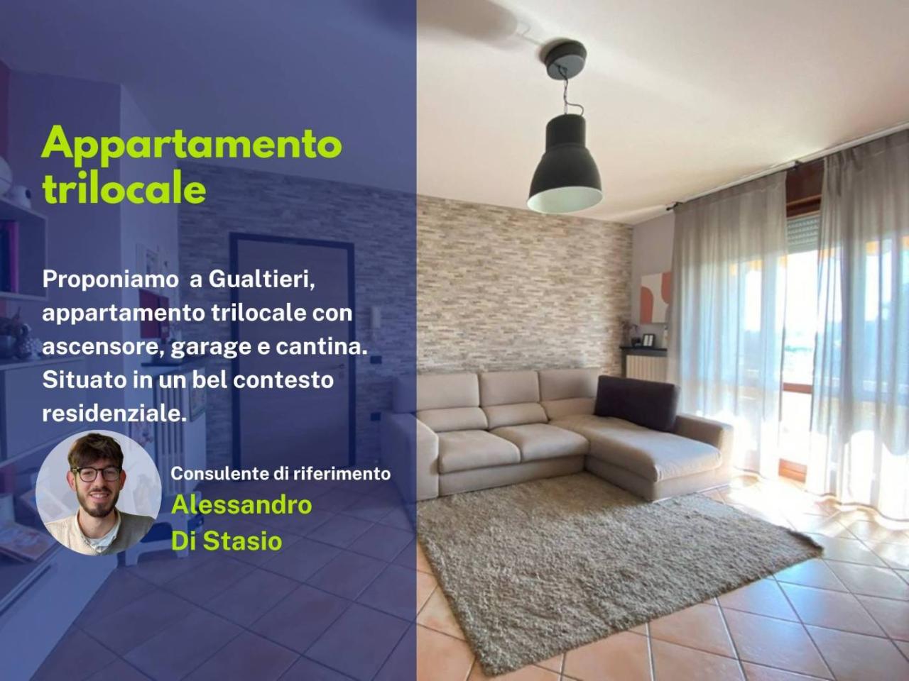 3 rooms Apartment in Gualtieri, Italy No. 35052