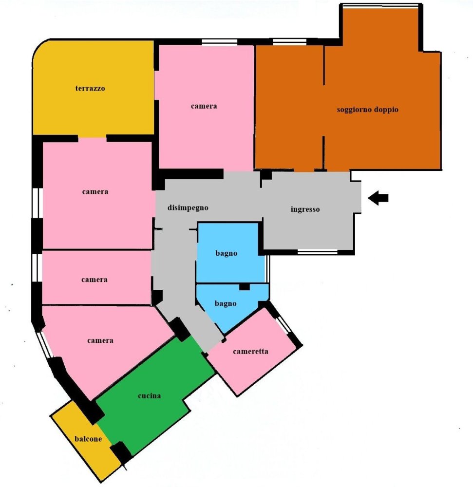 6 rooms Apartment in Rome, Italy No. 9655