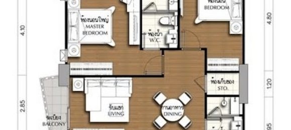 2 Schlafzimmer Eigentumswohnung in Bangkok, Thailand, Nr. 2588 2