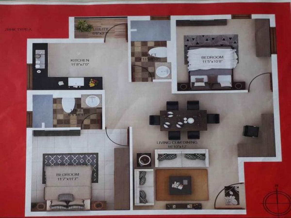 2 bedrooms House in Bangalore, India No. 49143