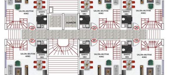 Apartment 1+1 in Okurcalar, Turkey No. 3160 16