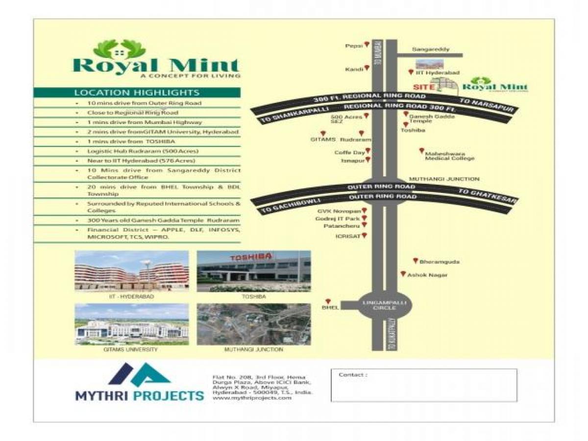 Grundstück in Hyderabad, India, Nr. 39515