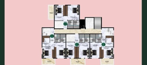 2 rooms Apartment in Alanya, Turkey No. 13341 14