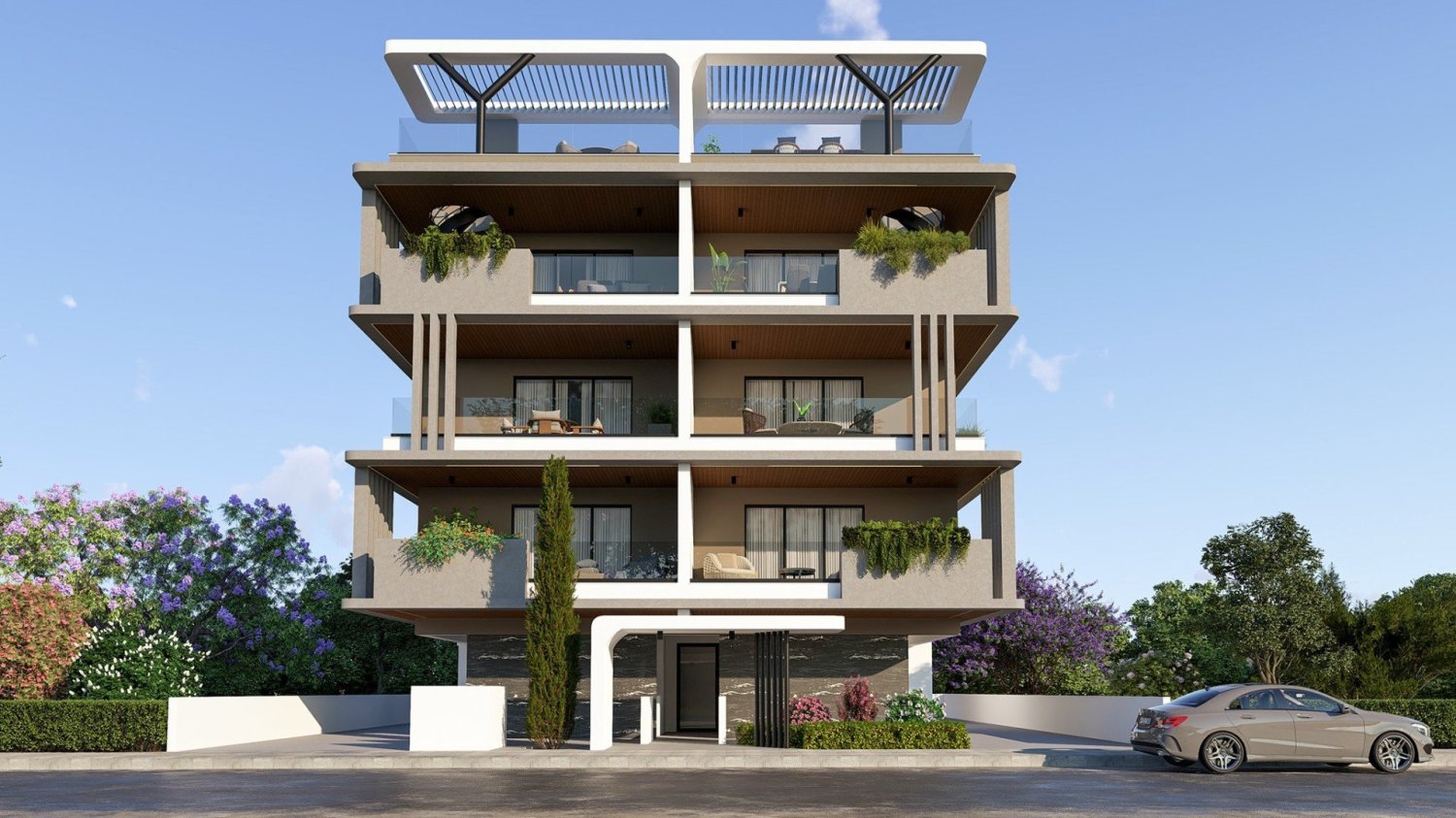 Квартира с 2 спальнями в Строволос, Кипр № 33597