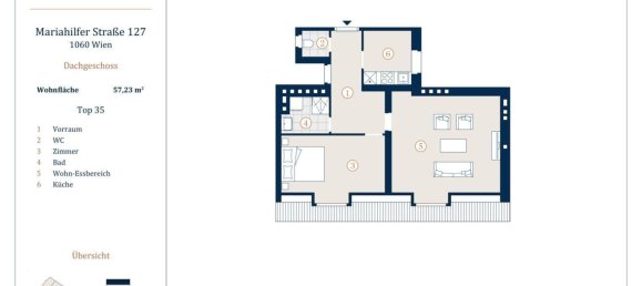 Apartamento de 2 divisões em Mariahilf, Austria N.º 221799 11