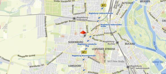 Квартира с 2 комнатами в Магдебург, Германия № 36722 2