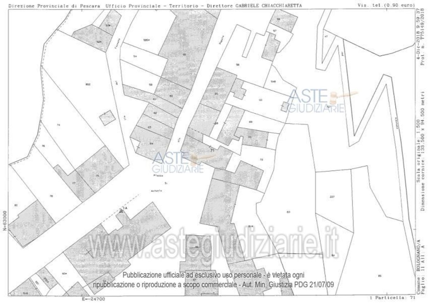 45390m² Land in Bolognano, Italy No. 382409