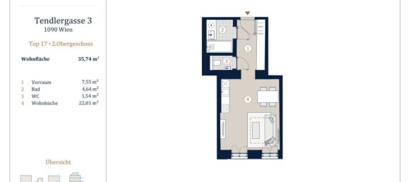 Studio in Alsergrund, Austria, Nr. 134122 7