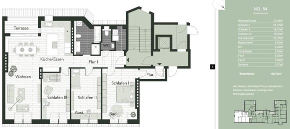 Квартира с 3 спальнями в Веддинг, Германия № 30725 2