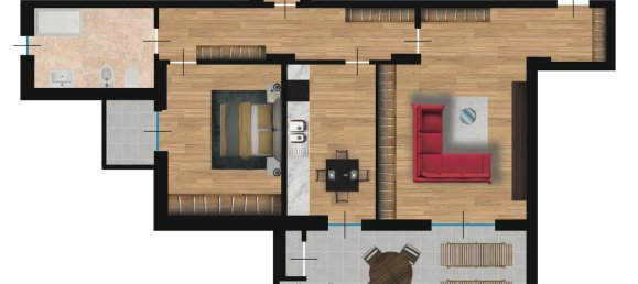 2غرفة شقة في Pieve Emanuele, Italy رقم 168686 15