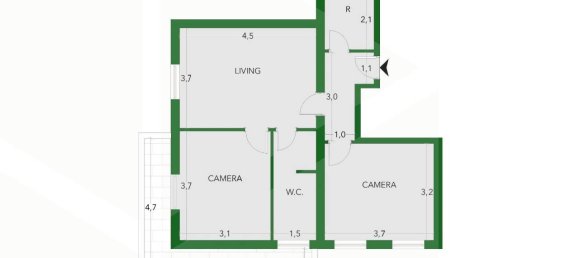 3غرفة شقة في Bologna, Italy رقم 20688 2