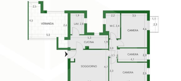 4 rooms Apartment in Monza, Italy No. 26632 6
