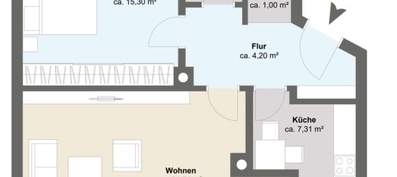 1 غرف نوم شقة في Furstenfeldbruck, Germany رقم 355991 3