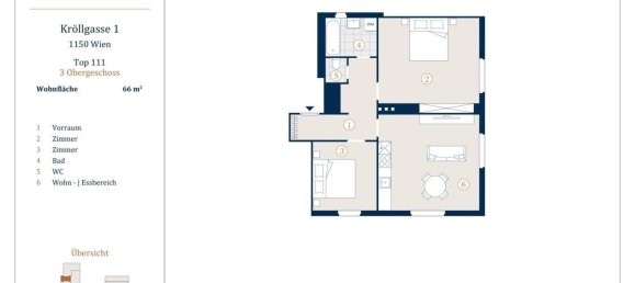 3غرفة شقة في Rudolfsheim-Funfhaus, Austria رقم 224630 11