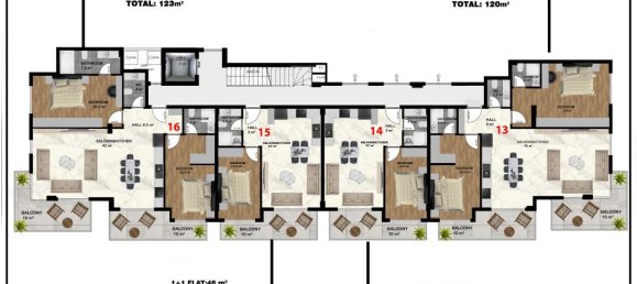 Apartamento de 2 habitaciónes en Kestel, Turkey No. 9821 8