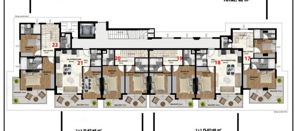 Apartamento de 2 habitaciónes en Kestel, Turkey No. 9821 9